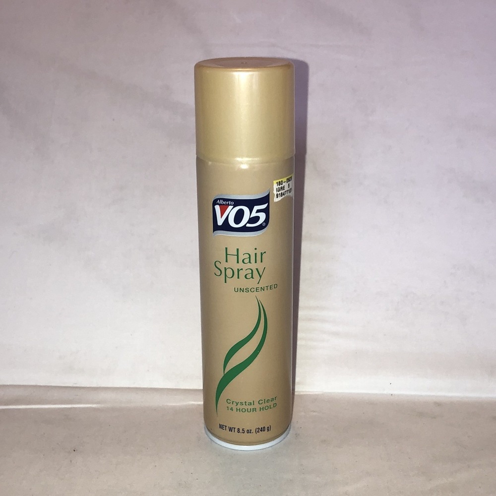Alberto V05 Hair Spray Unscented 14 Hour Hold Crystal Clear Hairspray 8.5 oz